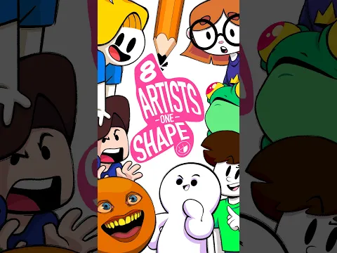 8 YouTube Artists All Draw One Shape!😂