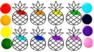 Los Colores Para Niños | Pintando las Piñas de Todos los Colores | Videos Educativos