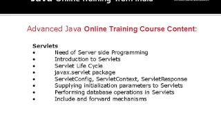 Advance Java Online Training Course Content - Best Software Training Institute