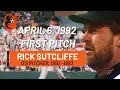 Rick Sutcliffe s Shutout in First-Ever Camden Yards Game Orioles vs Indians - April 6 1992