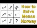 Explaining the Mensa Norway IQ Test Puzzles 145 IQ Answers