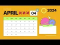 April Calendar 2024 - april calendar printable