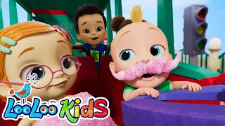Wheels On The Bus + Vehicles Song - Kids Songs and Nursery Rhymes -  LooLoo Kids