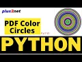 PDF pages in Python to add shapes like circles with random colour fills using ReportLab drawing