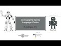 RoboBase 217 - Choregraphe Basics Language Choice