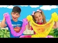 Lagu Sasha and funny stories with slimes for kids