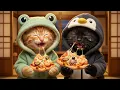 Lagu Tiny Kittens Make Giant Seafood Pizza After School 🍕🦐 Cute Food Story 🐱
