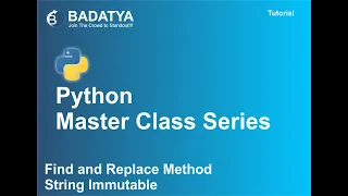 Python Tutorial in Hindi - Find and replace method string immutable