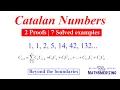 Catalan numbers Beyond the boundaries 2 Proofs 7 Solved examples Recursive formula