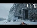 –75°C Blizzard: Elder Yakut Couple in a Cliffside Cave, Cattle \u0026 Smoke-Curing vs Polar Bear
