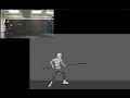 Long Weapon Attack WIP Spline Pass 3D Character Animation Maya