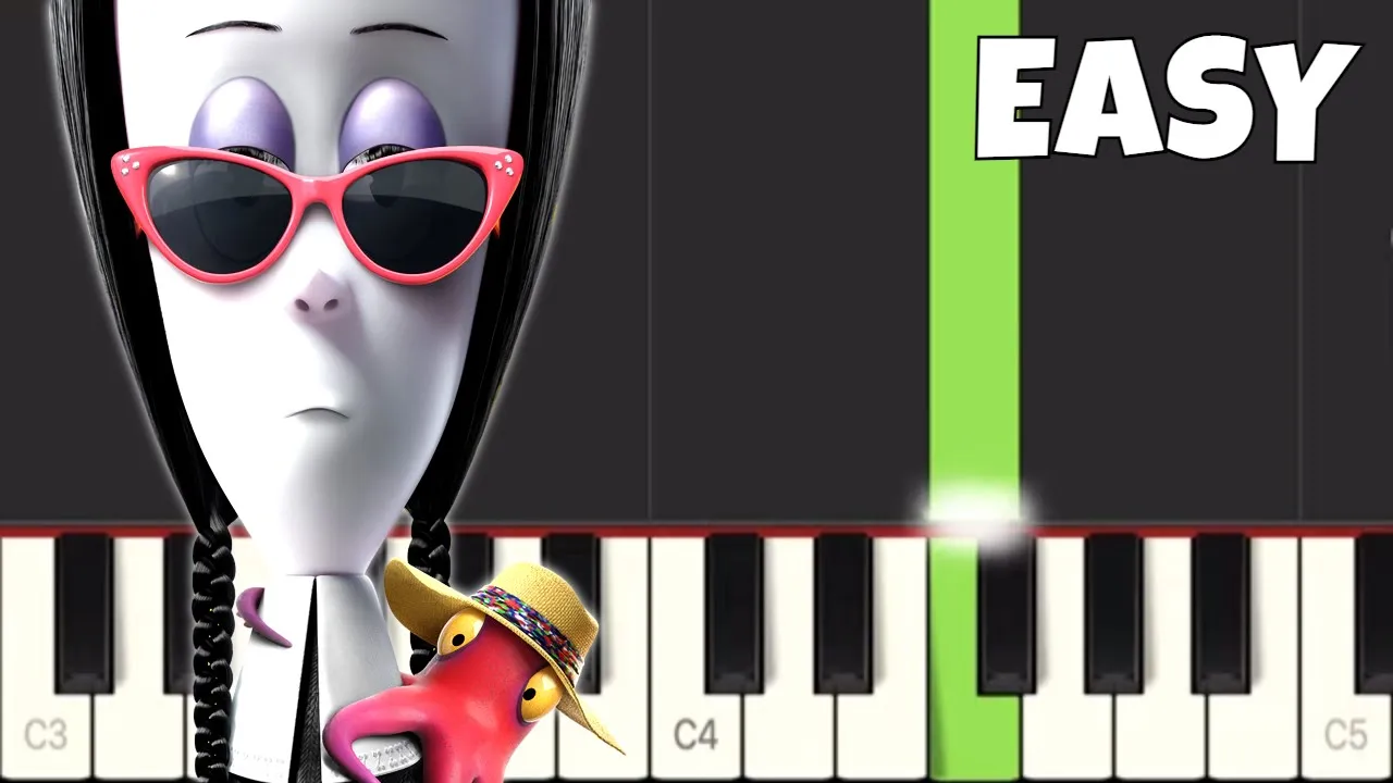The Addams Family Theme Song - EASY Piano Tutorial