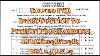 Introduction to python programming solved pyq all stream dec 25 22 scheme