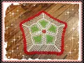 How to crochet Christmas doily with Christmas Trees
