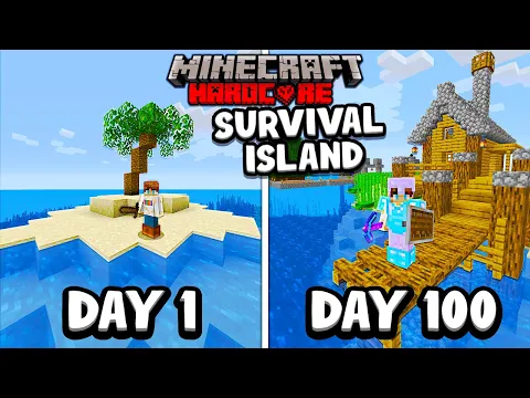 I Survived 100 Days on a SURVIVAL ISLAND in Minecraft Hardcore