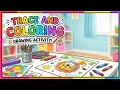 Create A to J Trace Coloring Worksheets in Canva Kindergarten Alphabet Worksheets Free Canva
