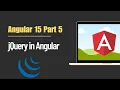 Angular 15 Part 5 How to install jQuery in angular Tutorial 2023