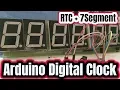 Arduino Real Time 6 Digit Digital Clock using 2 3 7 segment display with RTC ds1307