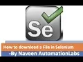 How to download a File in Chrome and Firefox in Selenium A Smart Approach
