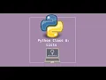 Python Session 6 Lists