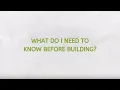 #askRODA | What do I need to know before building?