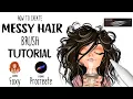 Procreate Messy Hair Brush tutorial
