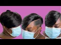 Layered side bang invisible part Partial quick weave