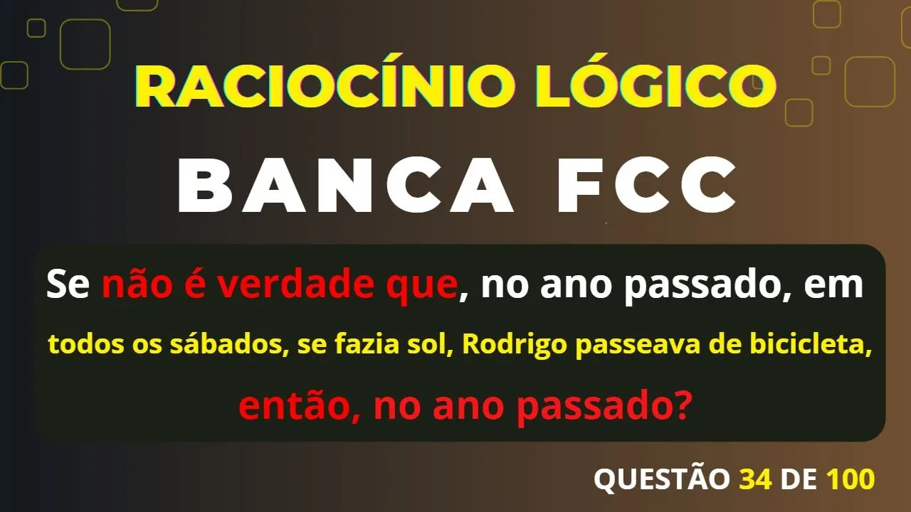 Raciocínio Lógico - Banca #FCC - Questão 34 - Diagramas lógicos, Proposições categóricas