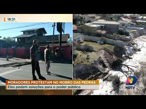 Moradores protestam no Morro das Pedras: Eles pedem soluções para o poder público
