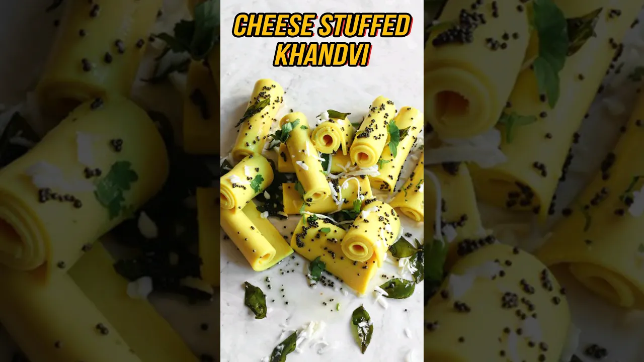 Cheese Stuffed Khandvi   Modern Twist to Old Gujarati Snack Khandvi Recipe #khandvi #rajshrifood