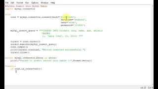 Python Insert Into MySQL Table