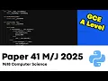 9618 Computer Science Paper 4 2025 Variant 1 Python