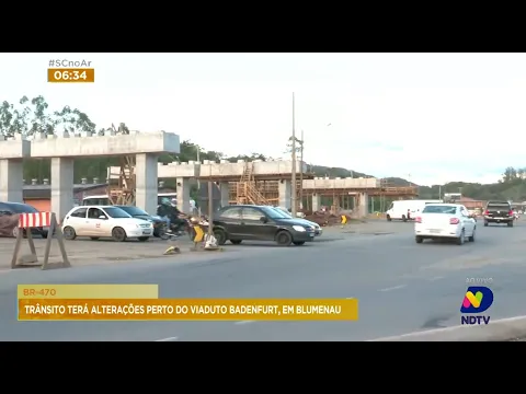Trânsito terá alterações perto do viaduto Badenfurt na BR-470 , em Blumenau