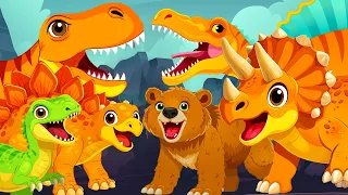 The Bear Went Over the Mountain – Jurassic Adventure 🐻🦖 🎶 Song for Preschoolers for Circle Time