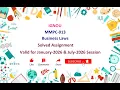 MMPC 013 SOLVED ASSIGNMENT MMPC 013 IGNOU Solved Assignment Jan 2026 July 2026 IGNOU