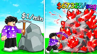 Eu Usei a PICARETA MAIS FORTE para Minerar Minérios MÍTICOS no Roblox