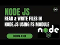 Read Write Files in Node js Using fs Module Node js File System Tutorial for Beginners