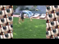 Hilary Duff Amazing Backyard Backflip Gymnastics