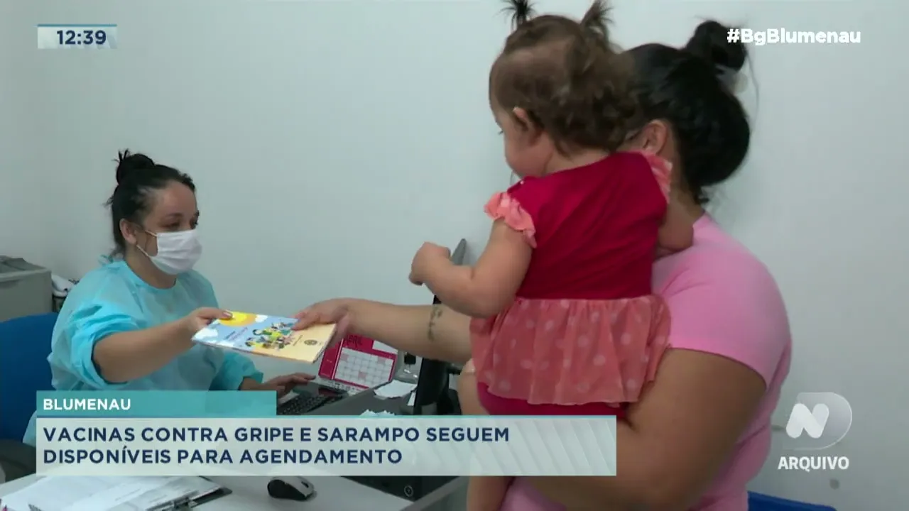 Vacinas contra gripe e sarampo seguem disponíveis para agendamento