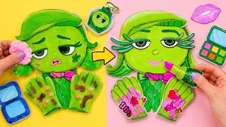 Вдохновляющий макияж и креативный апгрейд! ✨ Трансформация бумажной куклы