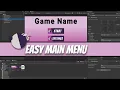 Easy MAIN MENU in Unity