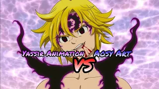 meliodas vs escanor fan animation yassir animation vs aosy art nanatsu no taizai season 3