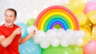 🌈 COMO HACER UN ARCOIRIS DE GLOBOS 🌈 decoración con globos y globoflexia con Gustavo GG 🎈✨