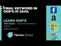 Final Keyword in OOP s In JAVA