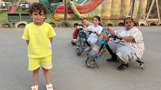 أبو فهودي أخذ عياله للسكوترات والجمل والبطريق جاب العيد   دندنها
