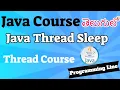 Java Thread Sleep in Telugu Java Multithreading in Telugu Java in Telugu
