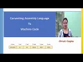 Converting Assembly language to Machine Code