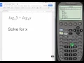 Logarithms on TI 89 Titanium Calculator