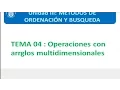 Operaciones con arreglos multidimensionales