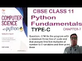Chapter 7 Type-C Question 5 first five multiples of number to 5 variables Python Program